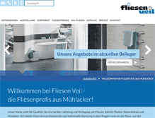 Tablet Screenshot of fliesen-veil.de